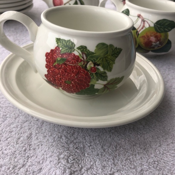 Portmeirion Pomona tea cups set of 8 - Picture 8 of 9